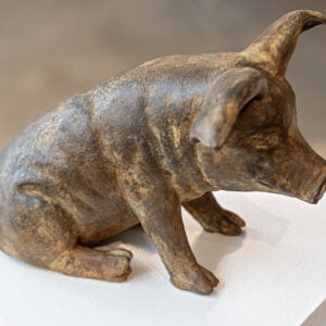 Brown Pig Sculpture by Tony Furtado.