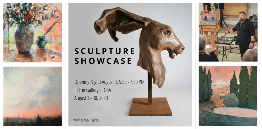photos of contemporary sculpture from OSA exhibit.