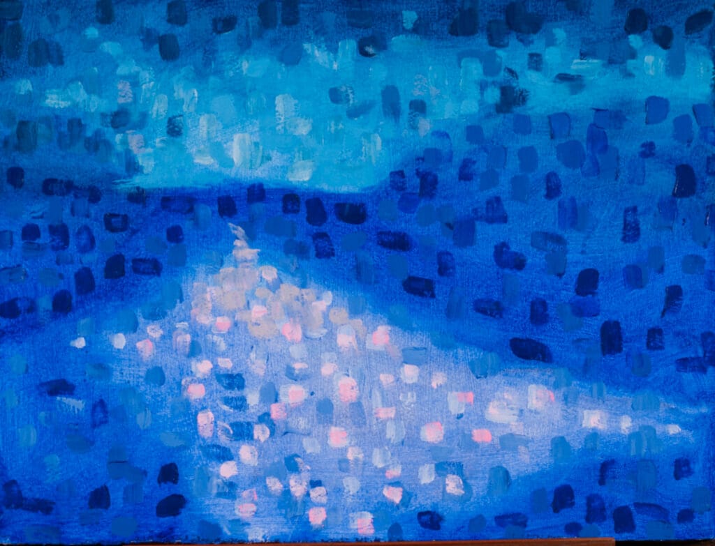 Vibration in Blue in oil by Robert Gamblin