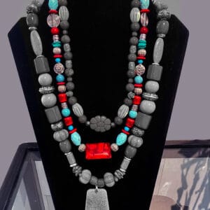 Medium Recycled Beads and Ornaments Necklace