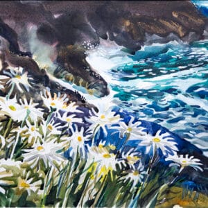 Sea Daisies Watercolor
