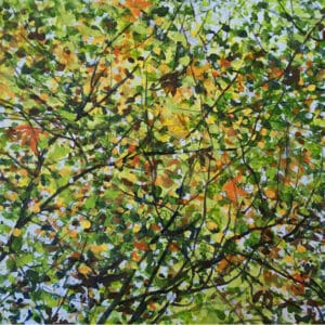 Becoming Fall Acrylic Painting on Paper by Angelita Surmon