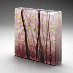 Plum Blossom Cascade Kiln formed glass
