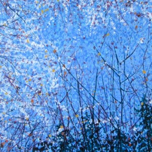 Spring Leaf and Bloom Acrylic Painting on Paper by Angelita Surmon