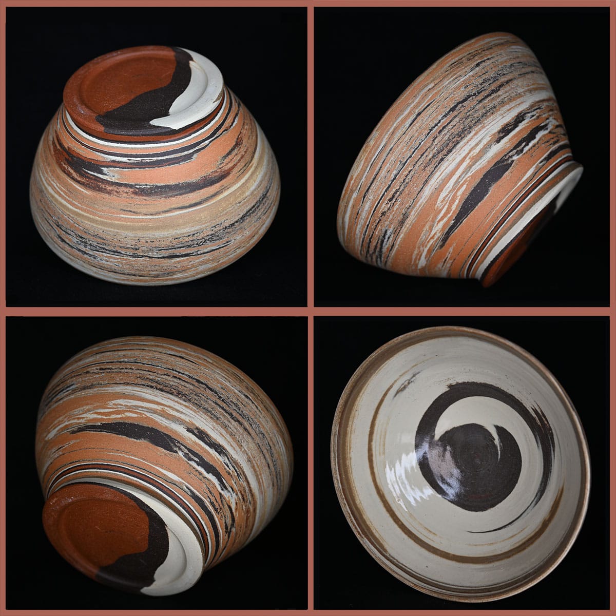 Extra Large Marbled Clay Bowl by Mikalah Ball