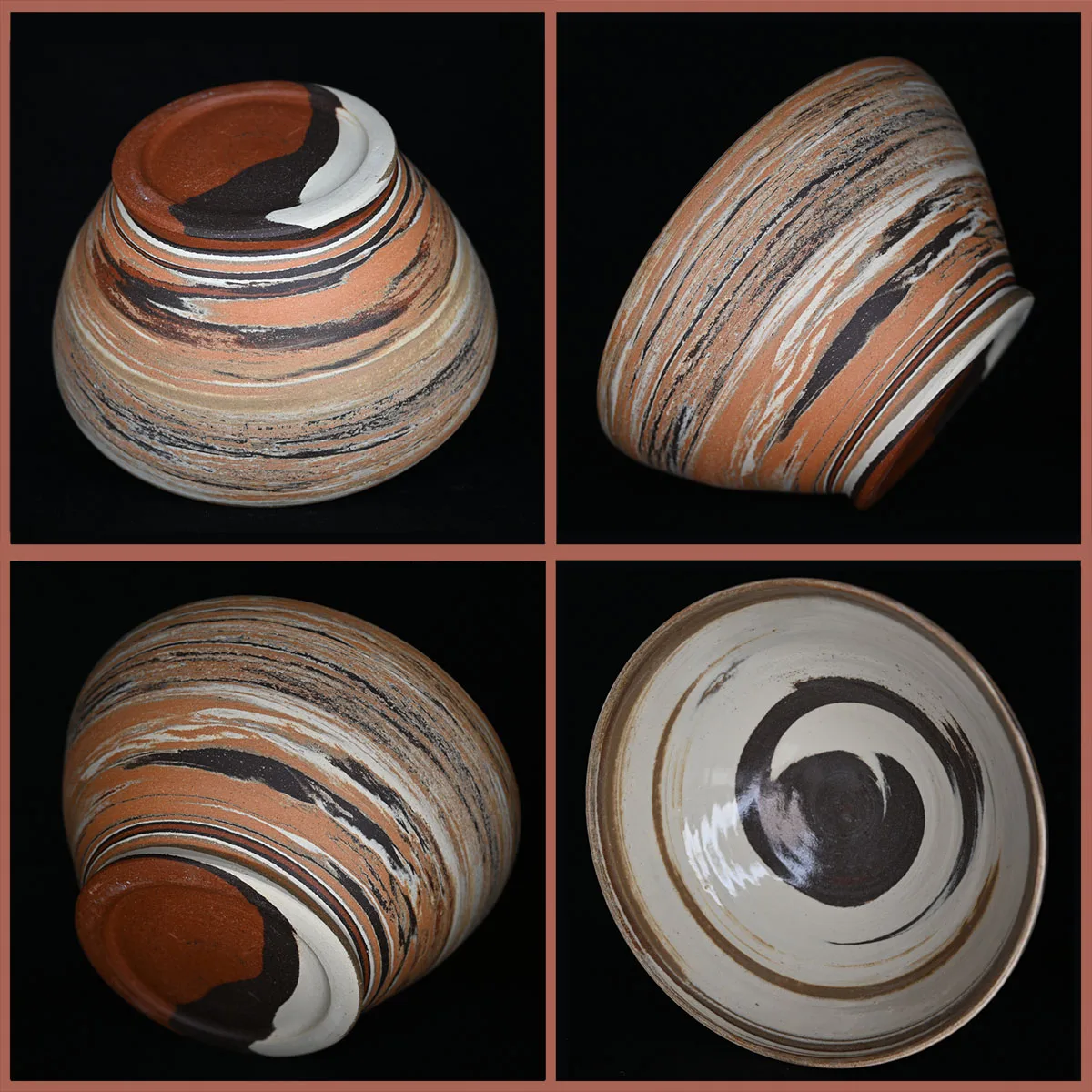 Extra Large Marbled Clay Bowl by Mikalah Ball