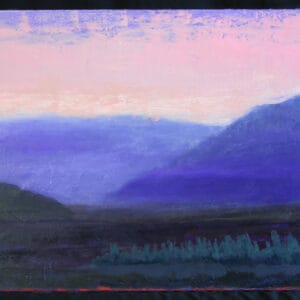 Tetons at Dusk Oil paint on Canvas by Robert Gamblin