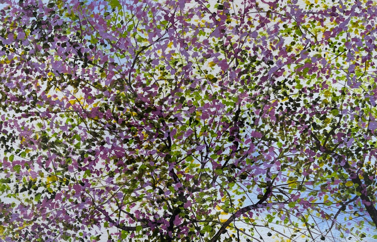 Angelita Surmon artwork of redbud bloom.