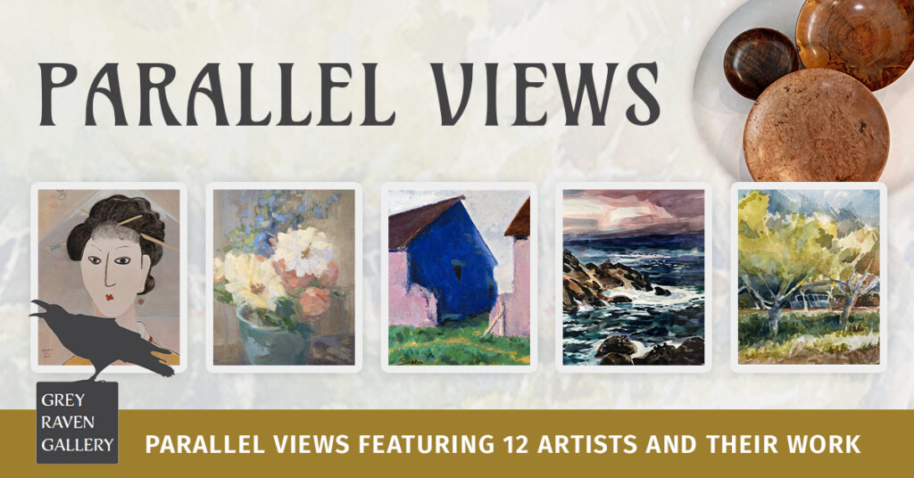 Guests attending the Parallel Views art show at Grey Raven Gallery.