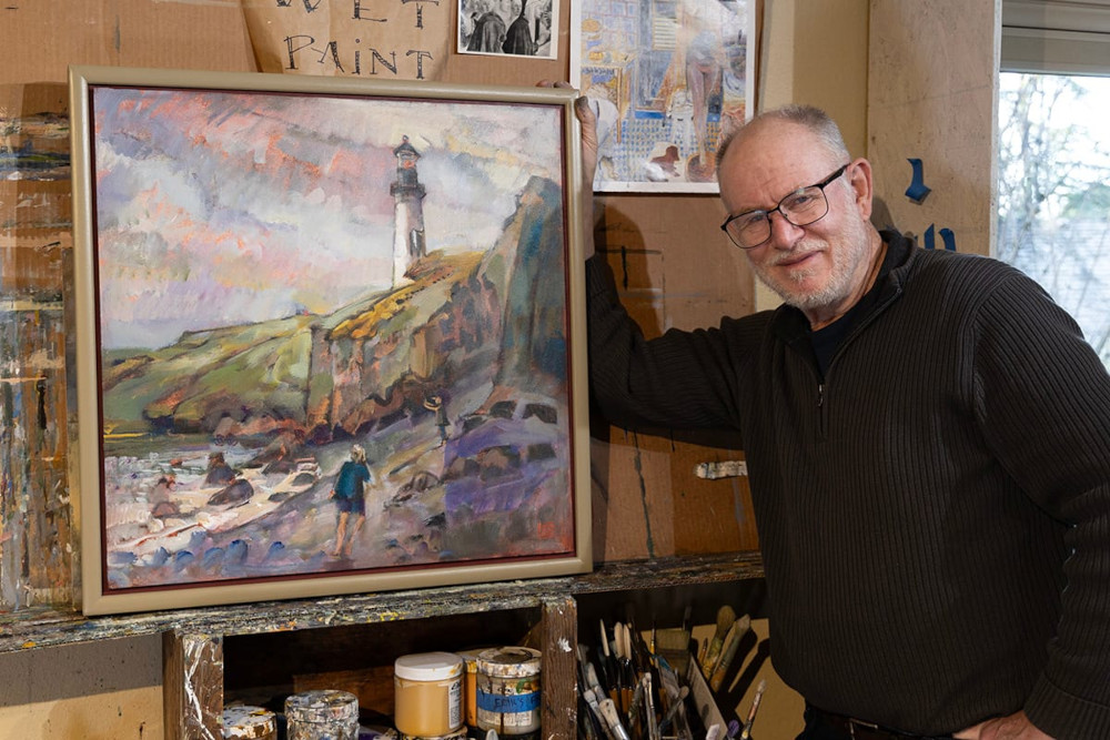 Buying art in Beaverton, OR.